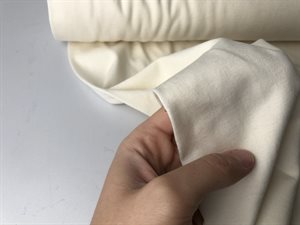 Viscose/bomuldsjersey - pæn råhvid og tyndere